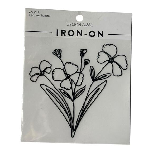 Design Loft iron-on heat transfer floral-themed iron-on decal wearable art - Picture 2 of 3
